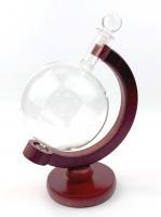 Емкость для напитков "Глобус" (стеклянный, на 550 мл) подставка дерево