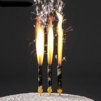 Свечи - фонтаны для торта "Звезды", 12,5 см, 3 шт