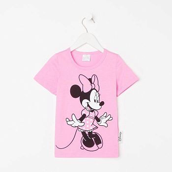 Футболка детская Disney "Минни", рост 98-104 (30), розовый