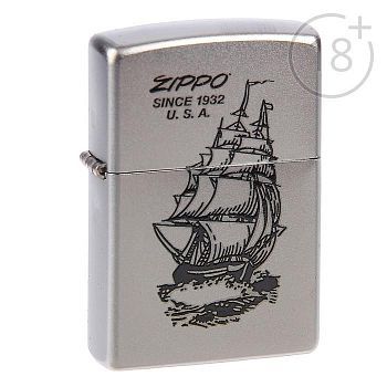 Зажигалка ZIPPO 205 Boat-Zippo с покрытием Satin Chrome