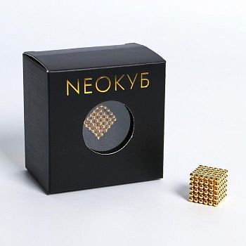 Головоломка NeoCube (неокуб) золотой, 3 мм, 216 сфер