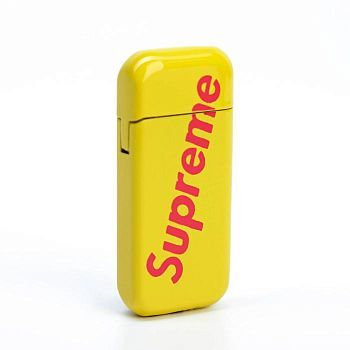 Зажигалка газовая Supreme, кремний, с регулятором 5х2.5 см, жёлтая