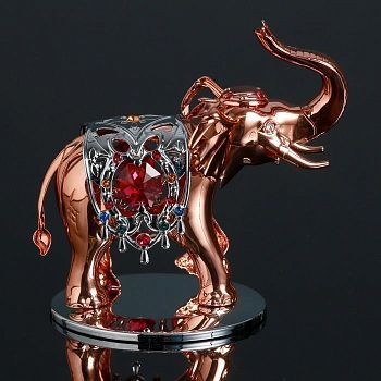 Сувенир с кристаллами Swarovski "Роскошный слон" 9,6х6,6 см