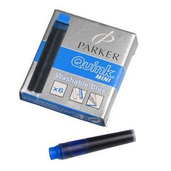 Z 11 MINI, Blue Картридж Mini  для перьевых ручек Parker (цена за упаковку, 6шт в упаковку) (арт. - S0767240)