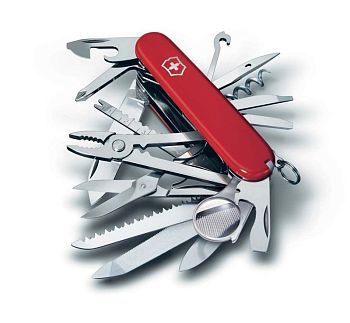 1.6795.L Victorinox SwissChamp Red Нож складной, кожаный чехол