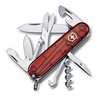 Victorinox Climber Red tranlucent Нож складной  (арт-1.3703.T)