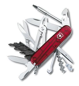 Victorinox CyberTool 34 Red translucent Нож складной (арт-1.7725.T)