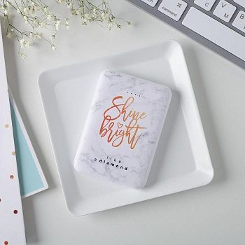 Портативный аккумулятор «Shine bright» 5000 mAh, 2 USB-разъёма