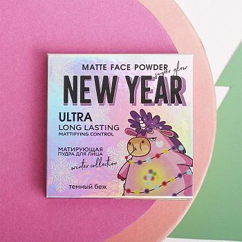 Матирующая пудра для лица Your New Year Must Have, оттенок средний беж