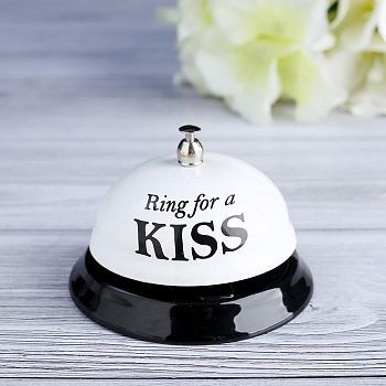 Звонок настольный "Ring for a kiss", 7.5х7.5х6.5 см