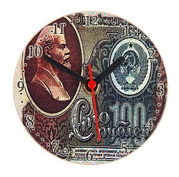 Магнит-часы на холодильник "Советские деньги" (3,5×11,5×11,5 см)