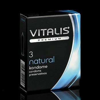 Презервативы VITALIS PREMIUM классические, ширина 53mm, 3 шт