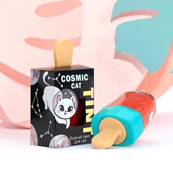 Стойкий тинт для губ на водной основе Cosmic cat, оттенок алый, 4,5 мл