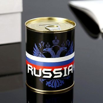 Копилка-банка металл "Russia" 7,3х9,5 см