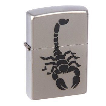 Зажигалка ZIPPO 205 Scorpion с покрытием Satin Chrome